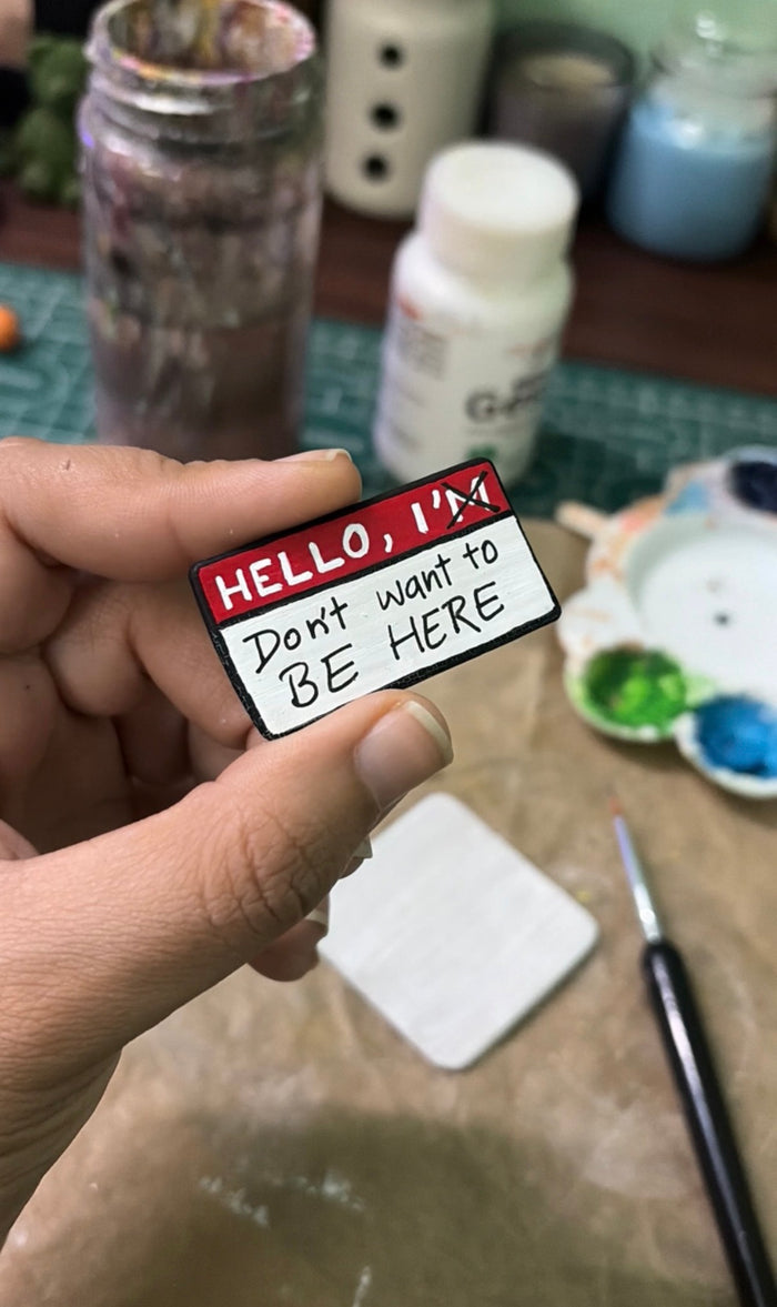 Clay Pin Badges